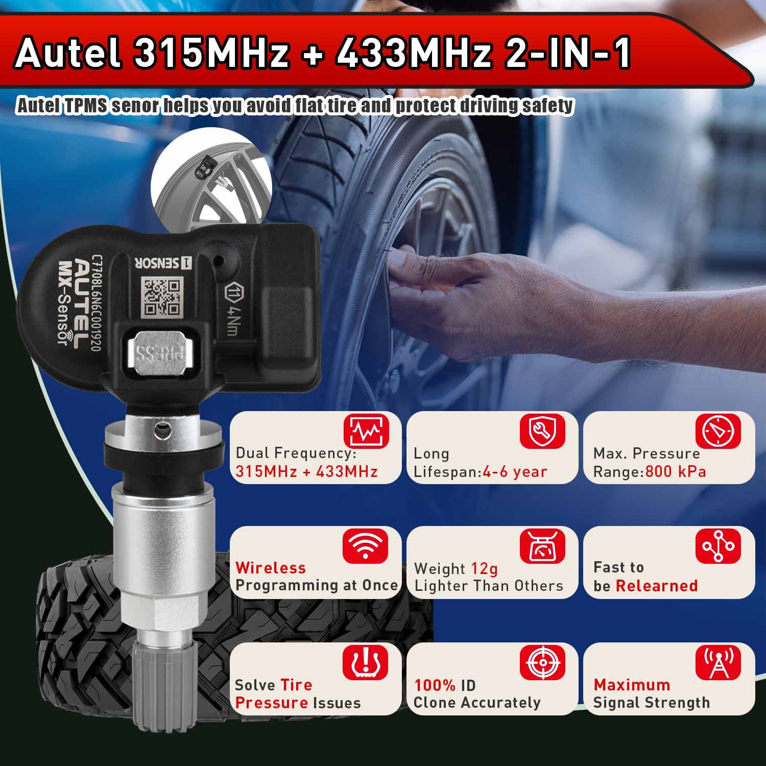 mx-sensor autel tpms sensor