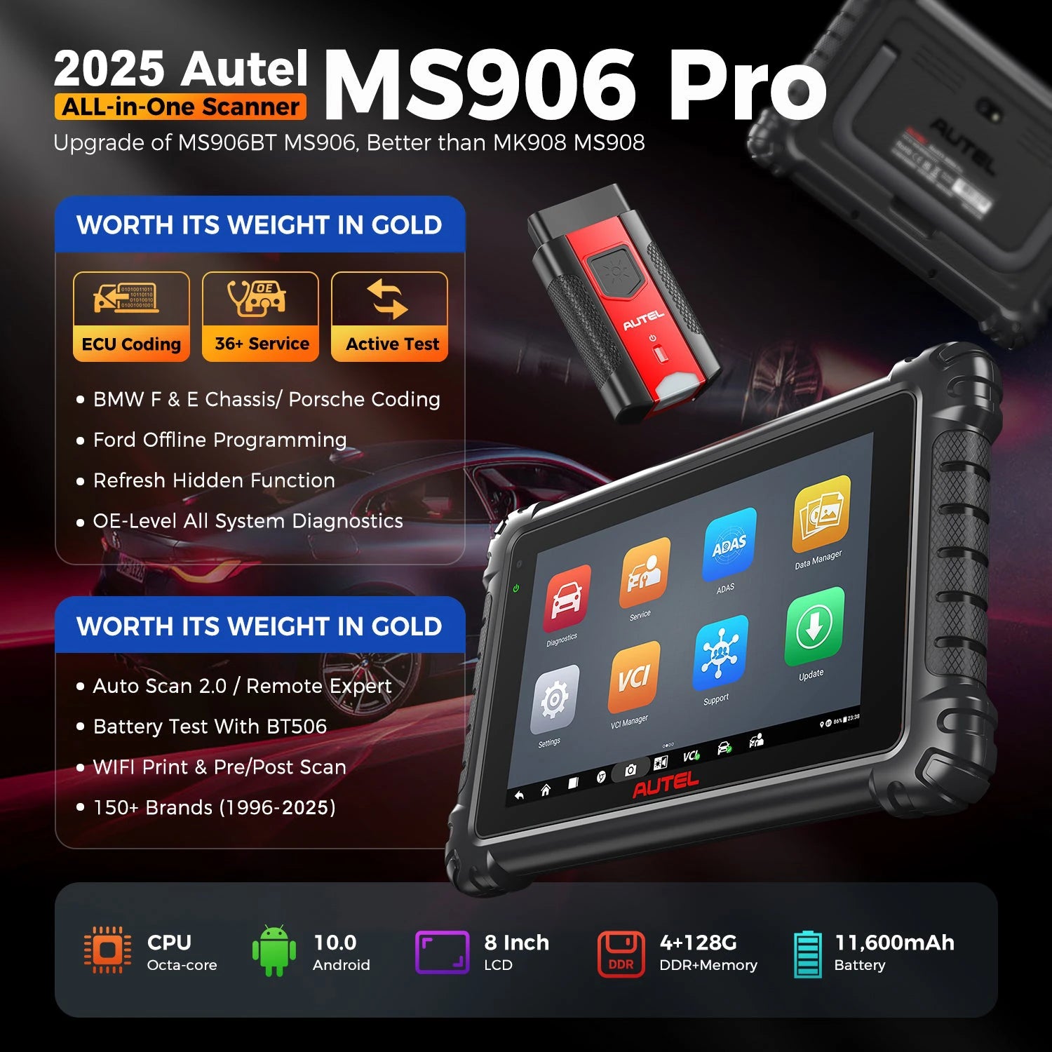 Autel Maxisys MS906 PRO Features Android 10.0 Support CAN FD DoIP Autel 906 pro