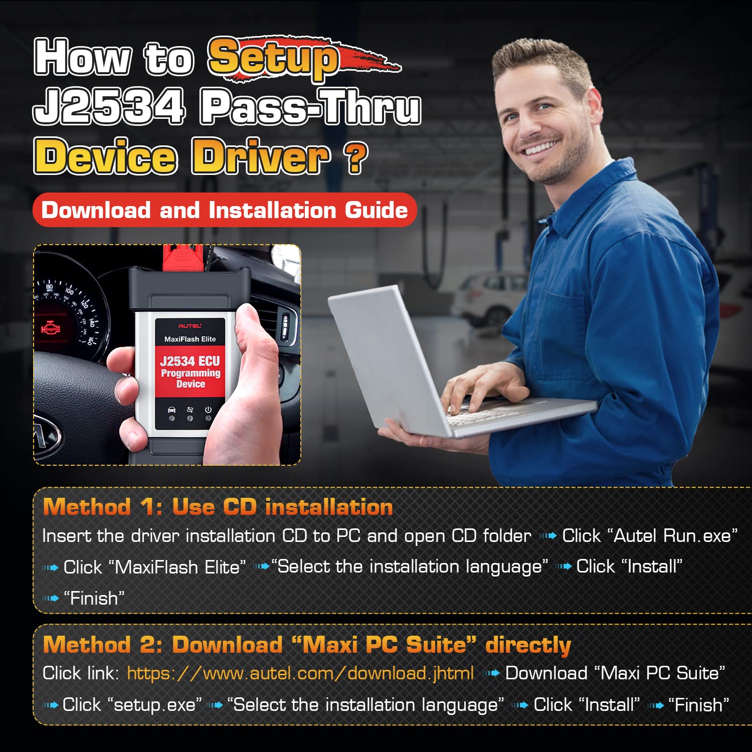 how to setup j2534 pass-thru device driver