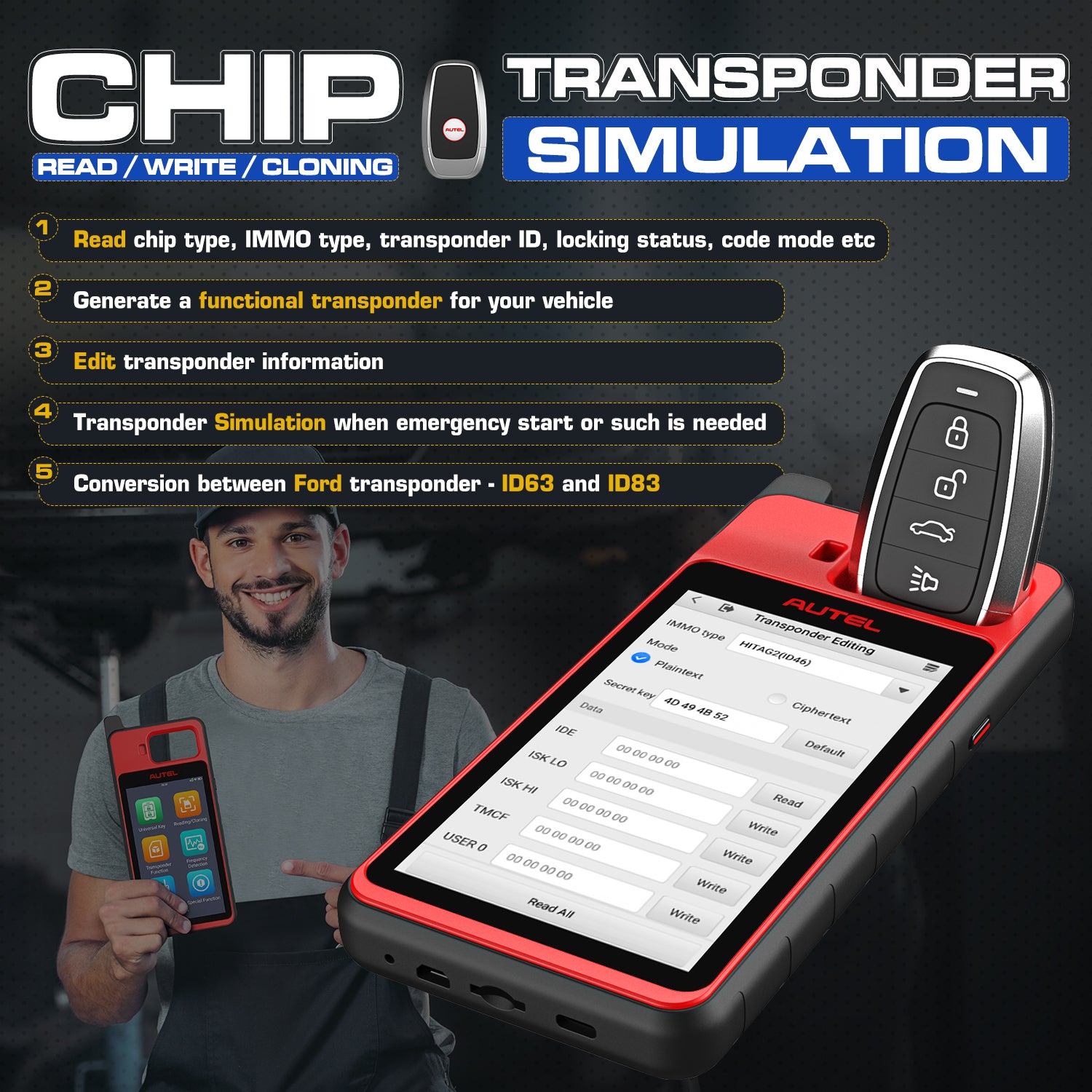 KM100 Transponder Functions