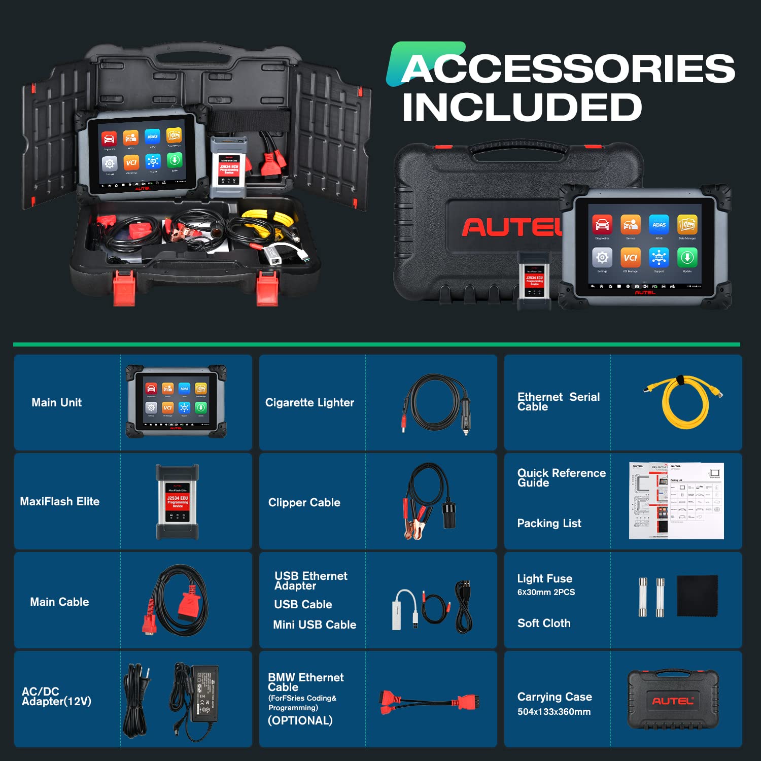 Autel MS908S PRO II PACKING LISTING