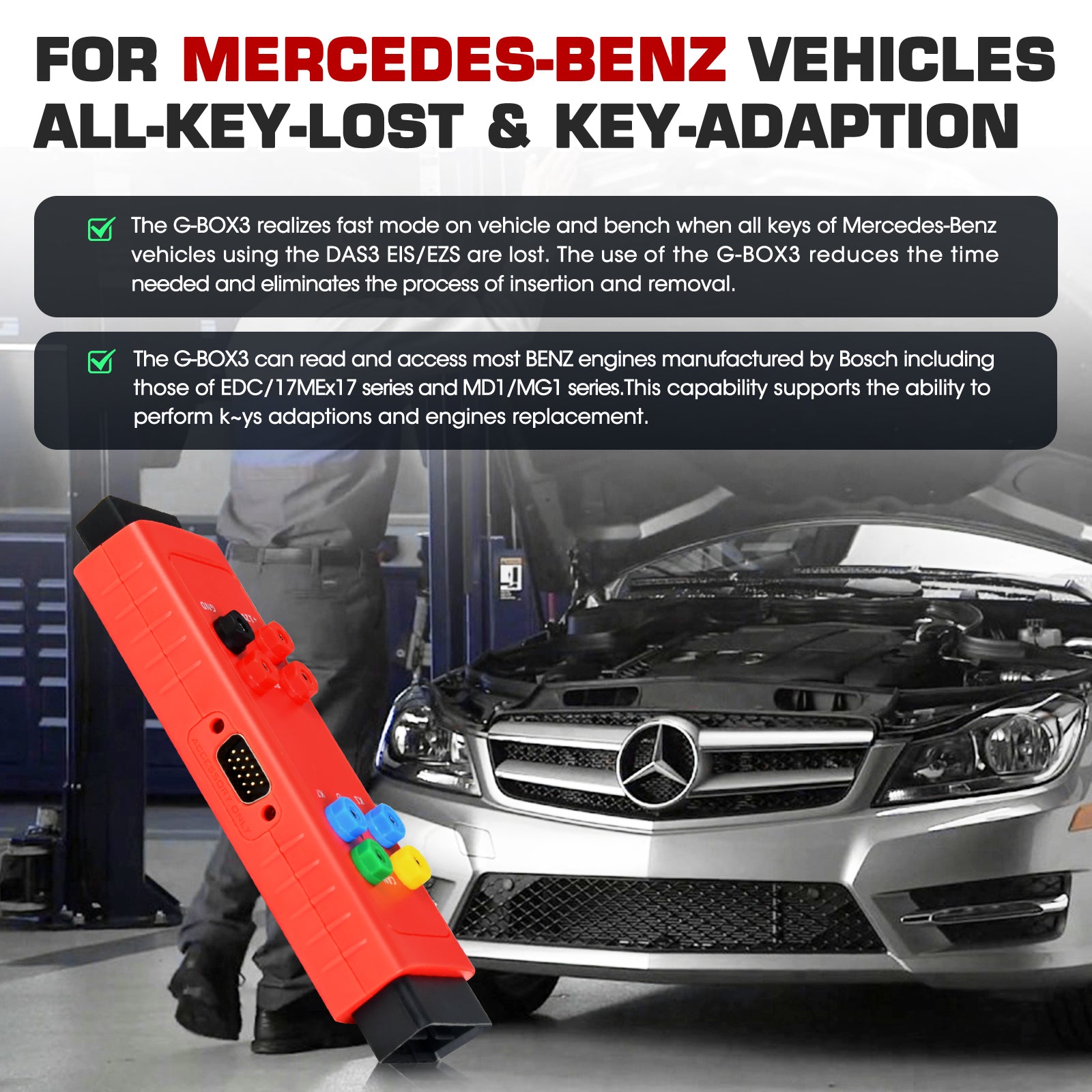 For Mercedes-Benz Vehicles All-kEY-LOST & Key-adaption