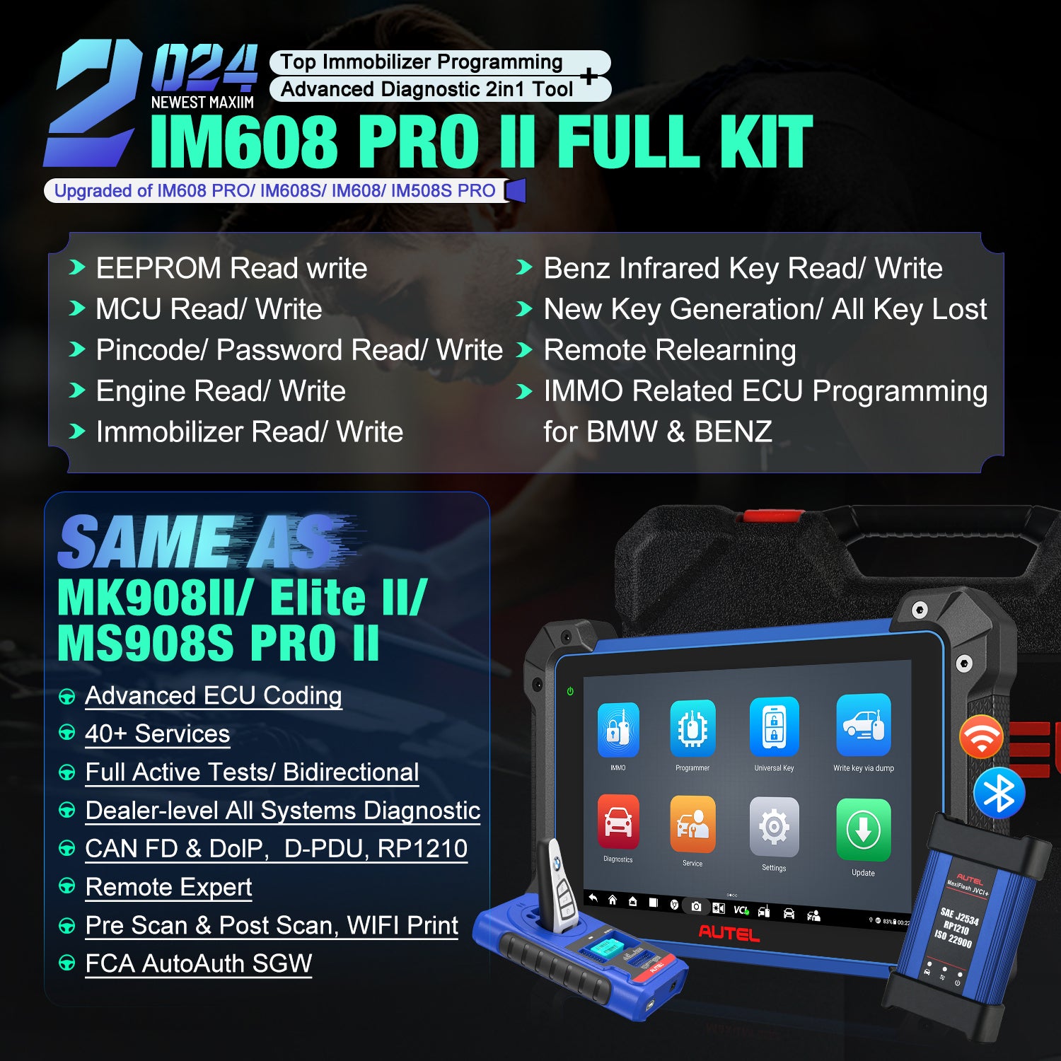 IM608 PRO II IM608 II Full Kit Functions