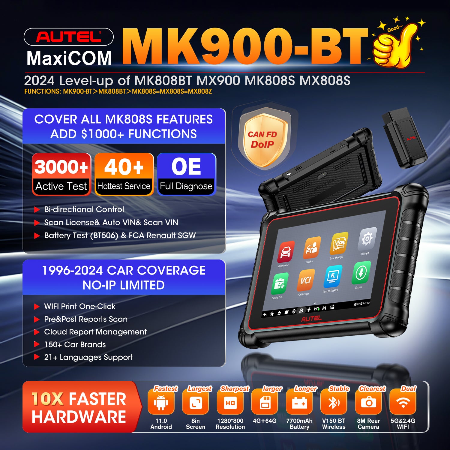 autel mk900-bt features