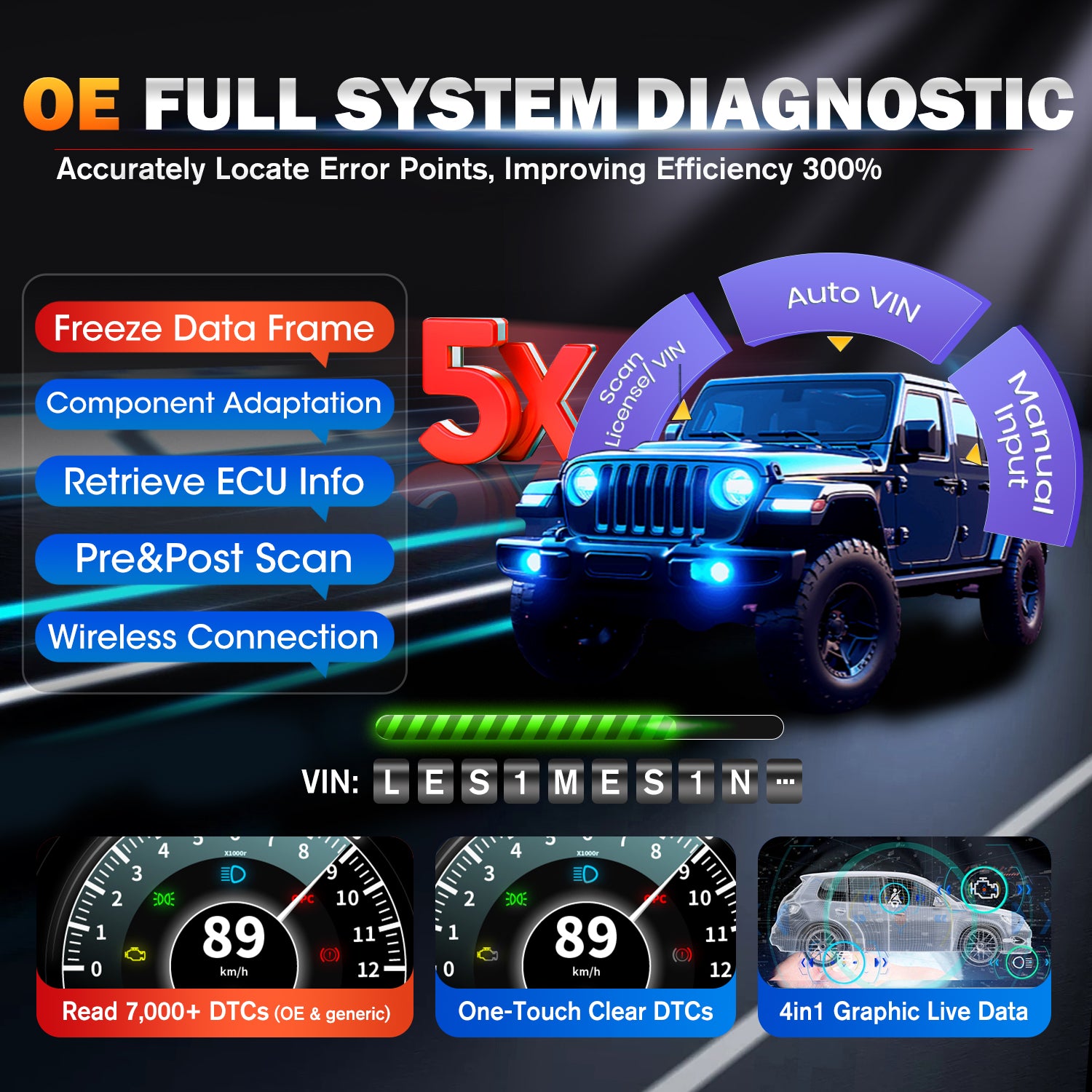 Autel MK900-BT OE-Level Diagnosis