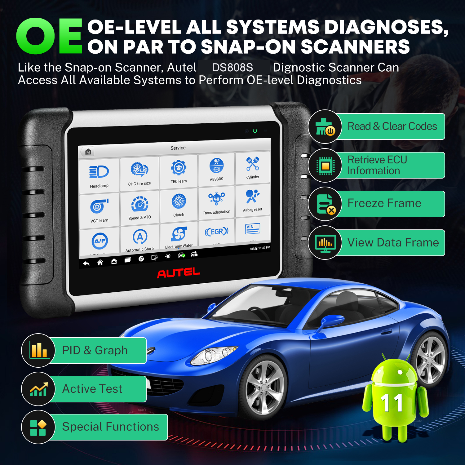 Autel DS808S OE-Level Diagnosis