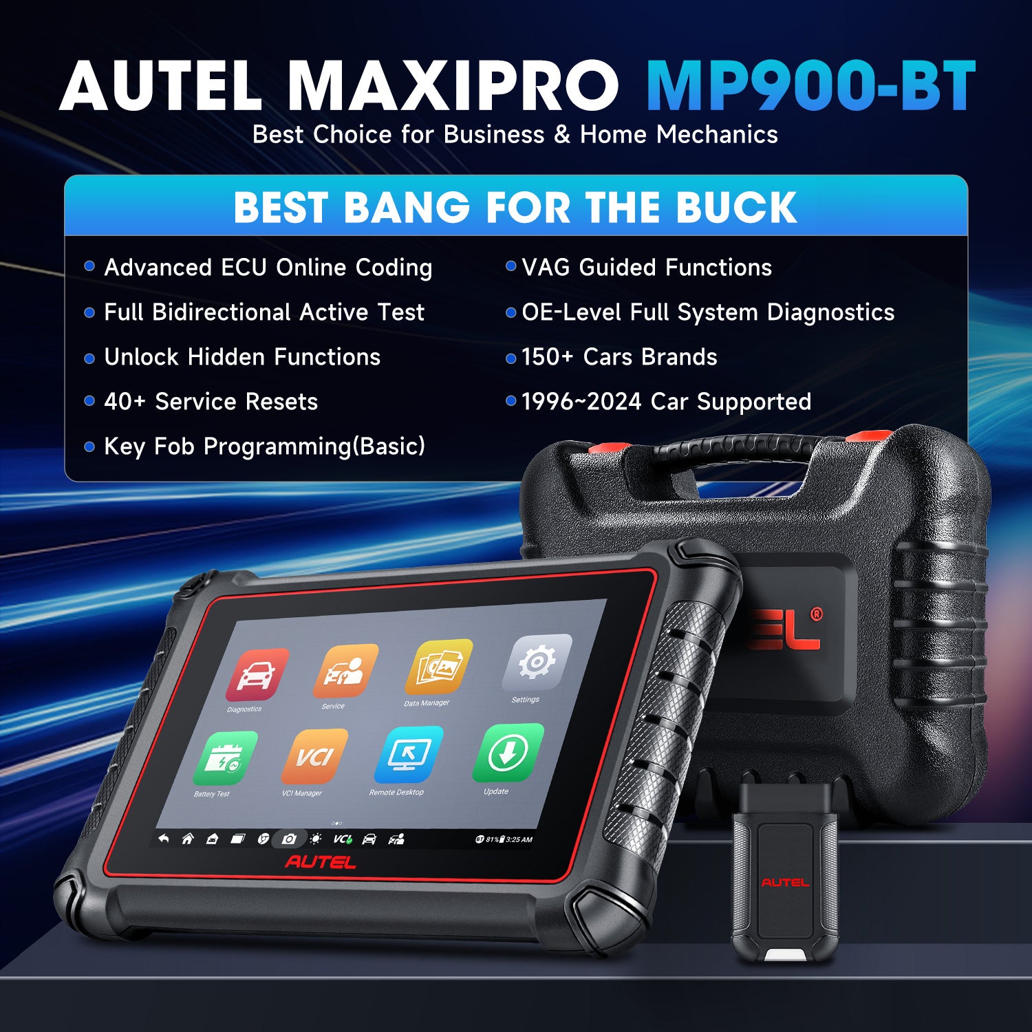 Top Reasons To Buy Autel MaxiPro MP900-BT / MP900Z-BT