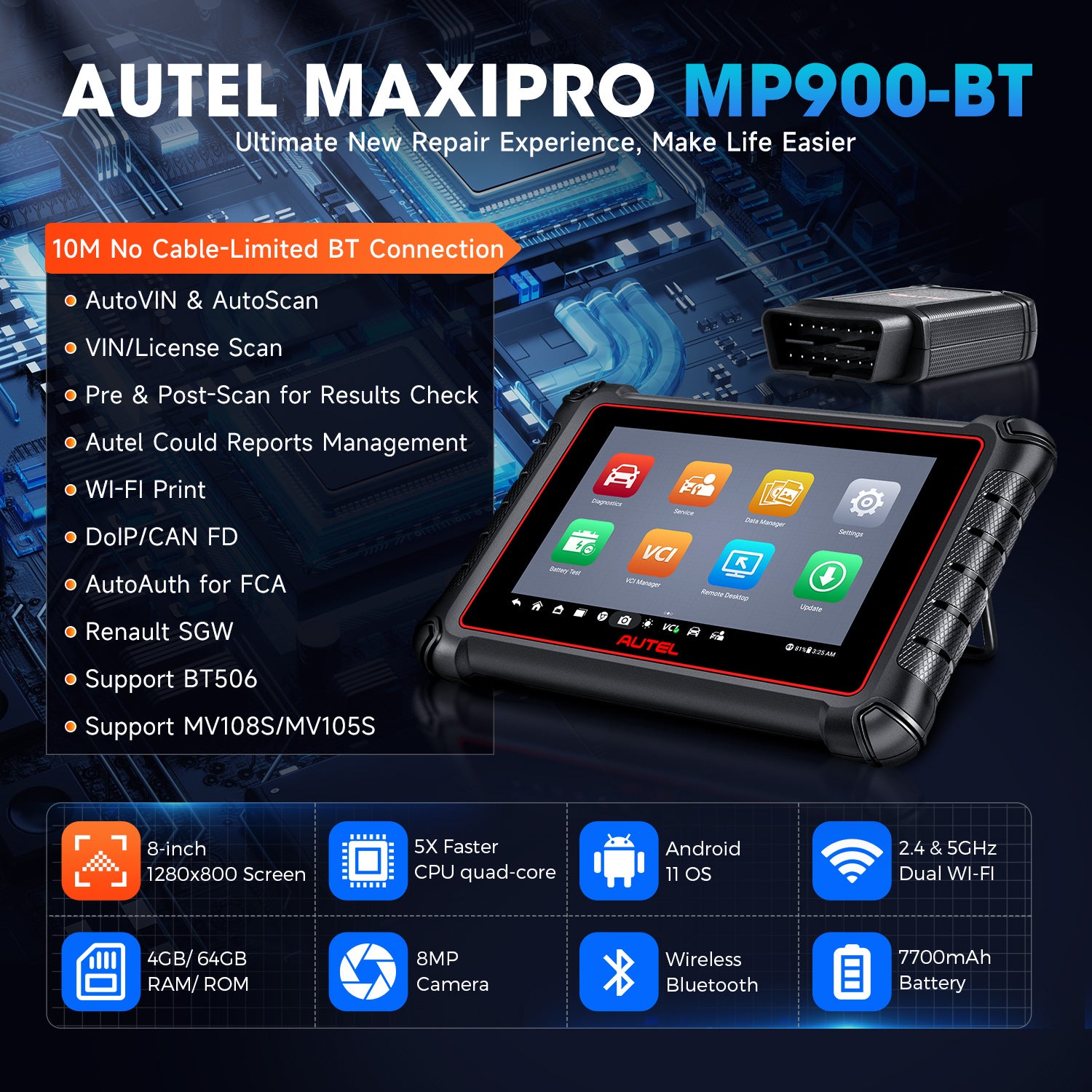 Autel MaxiPRO MP900-BT / MP900Z-BT Scanner - 2023 Newly Released
