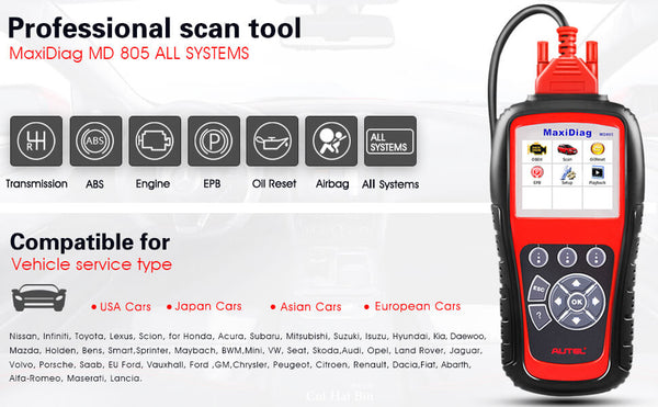 Professional Autel MD805 all system tool