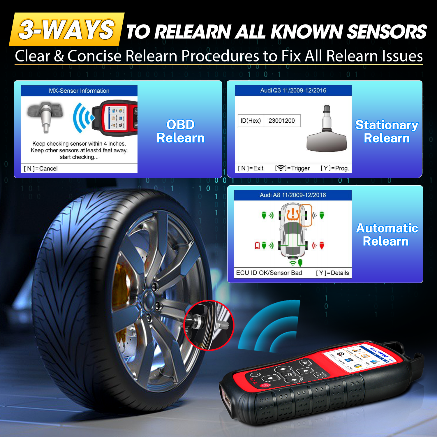 Three Ways to Relearn All Known Sensors
