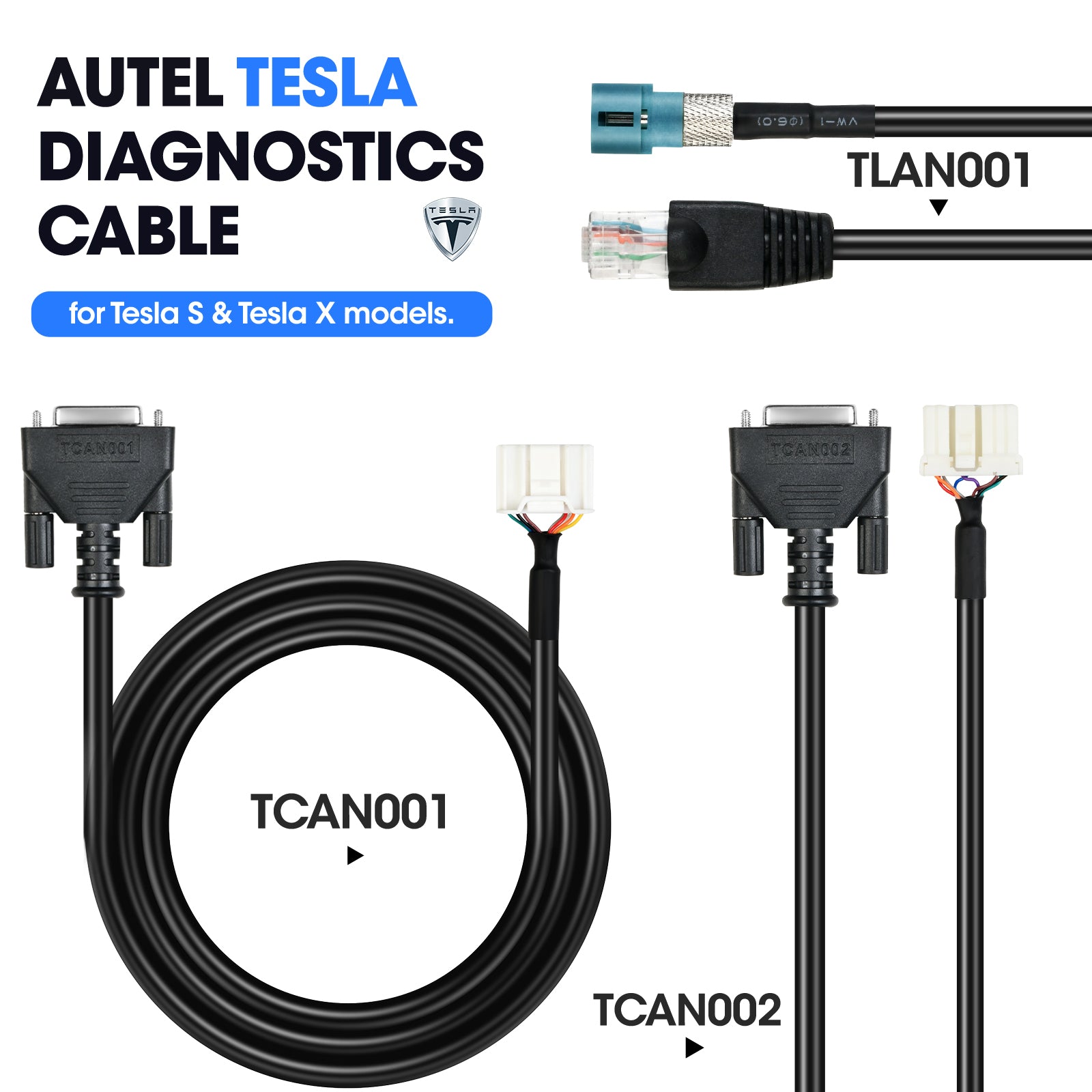 Autel Tesla Diagnostic Cable for Tesla S & Tesla X New Energy Models