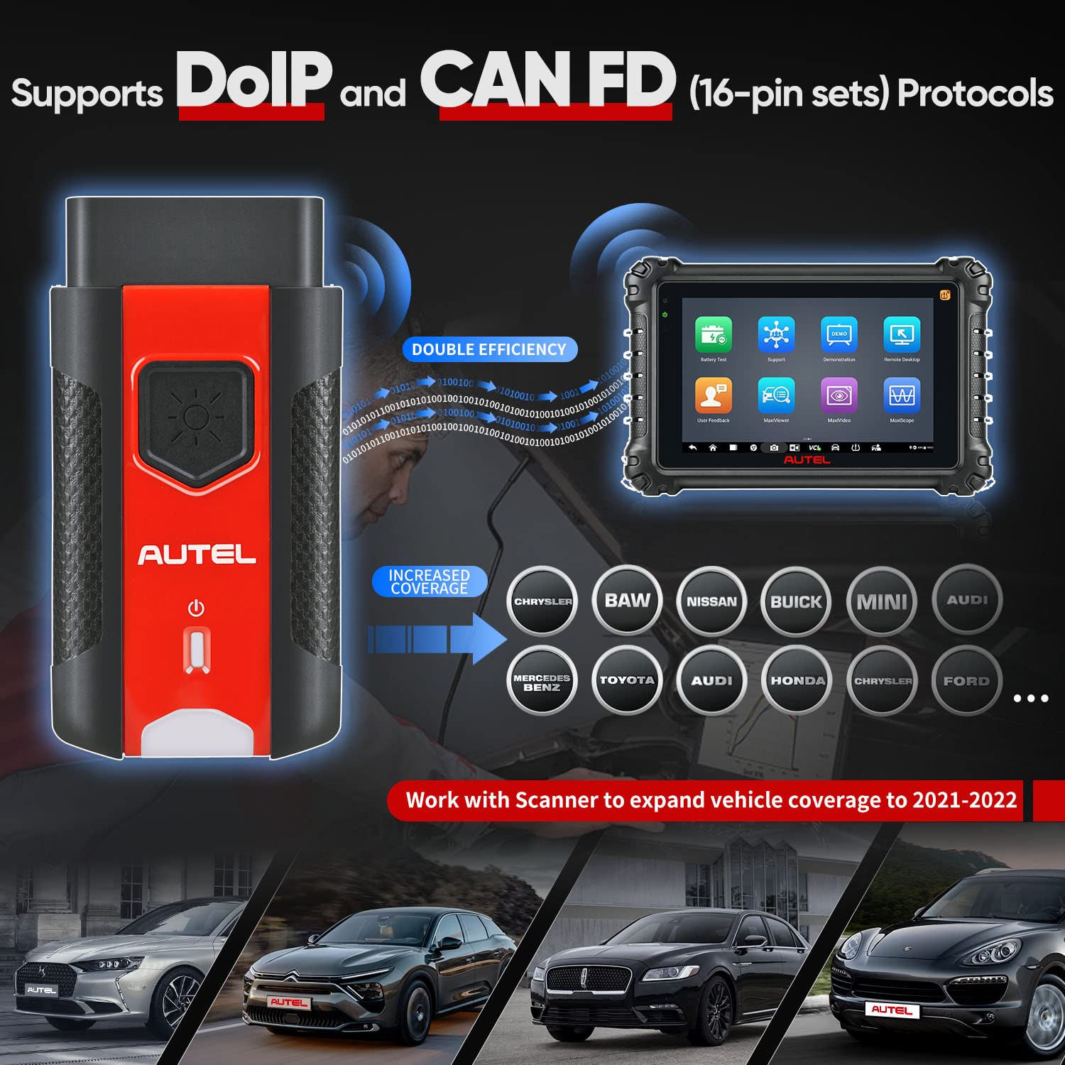 Autel MaxiVCI V200 VCI200 Wireless Dongle - OBD II Bluetooth Connector