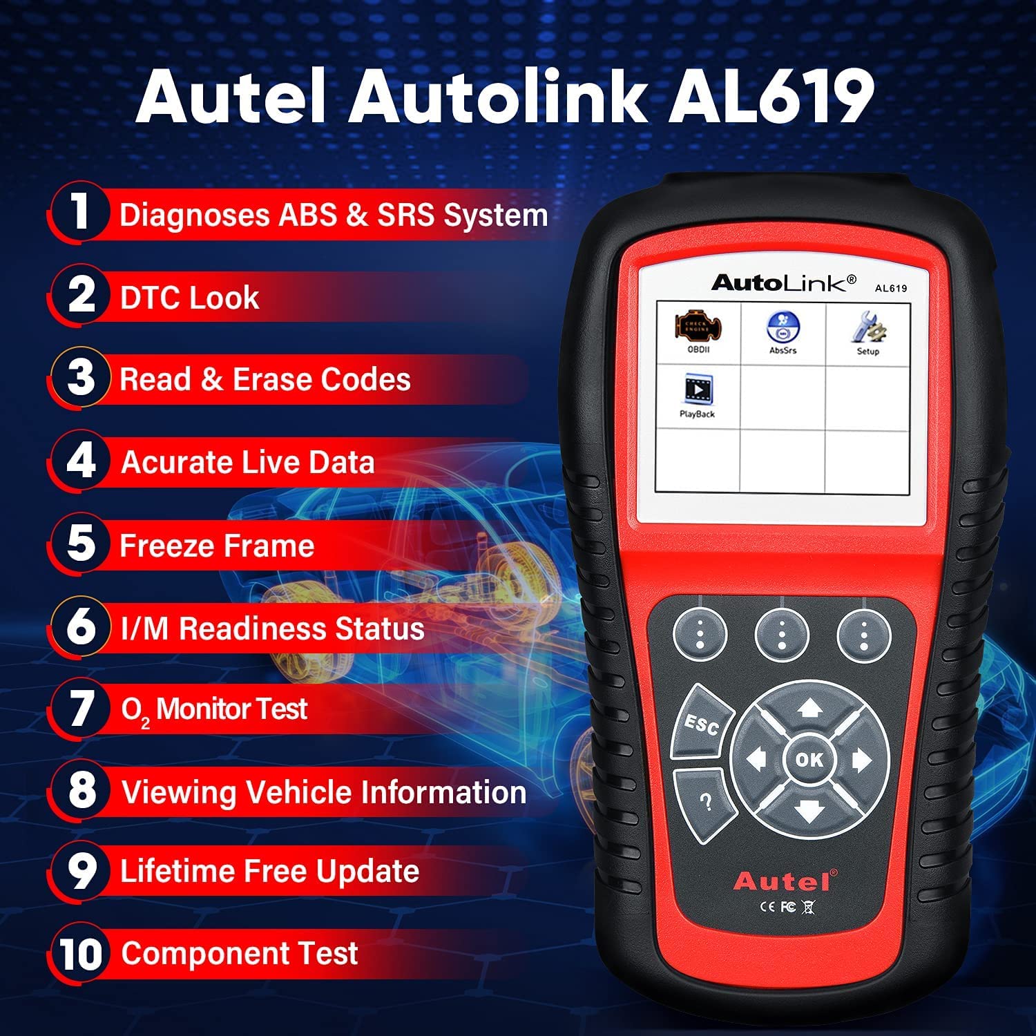 Autel AutoLink AL619 features