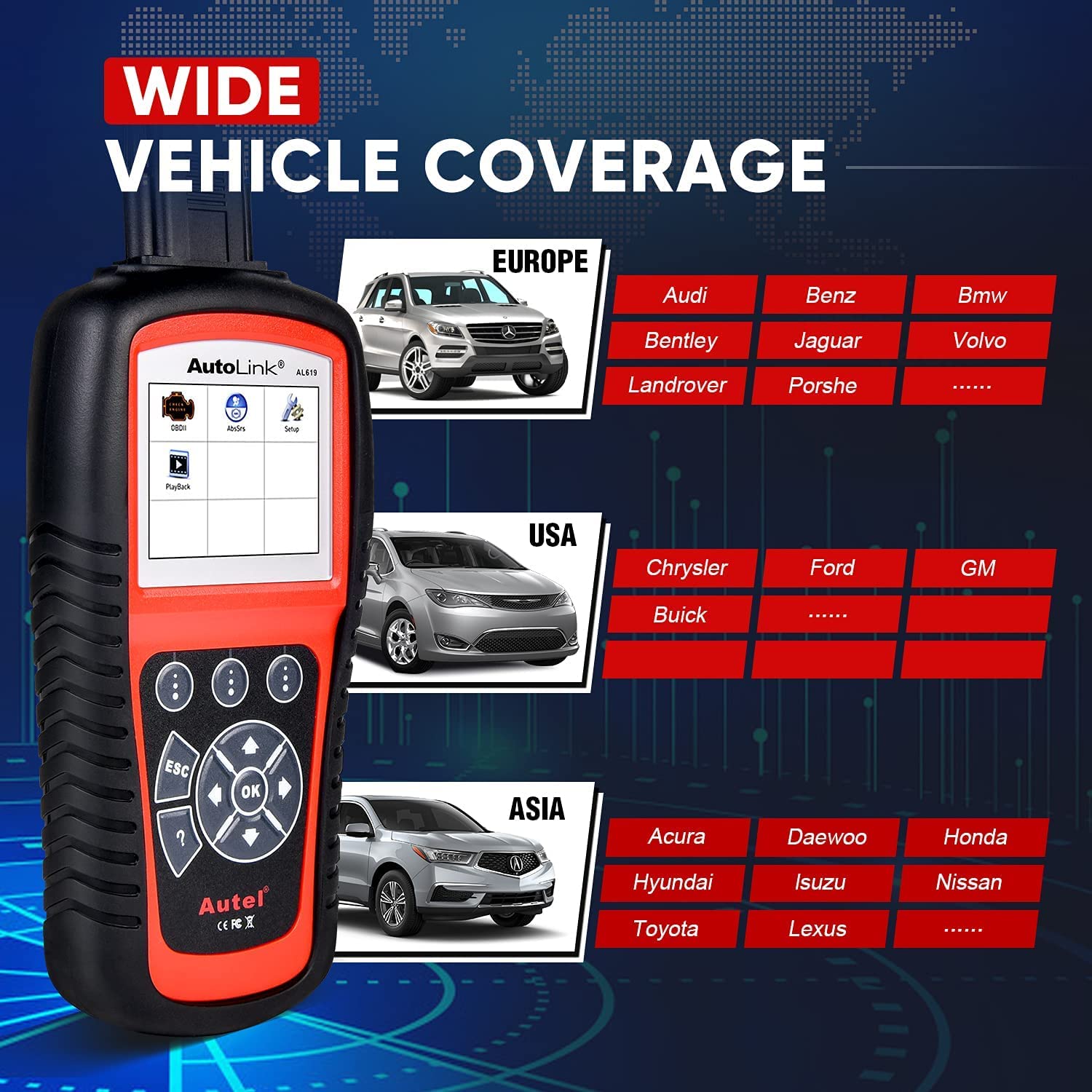 Wide Vehicle Coverage
