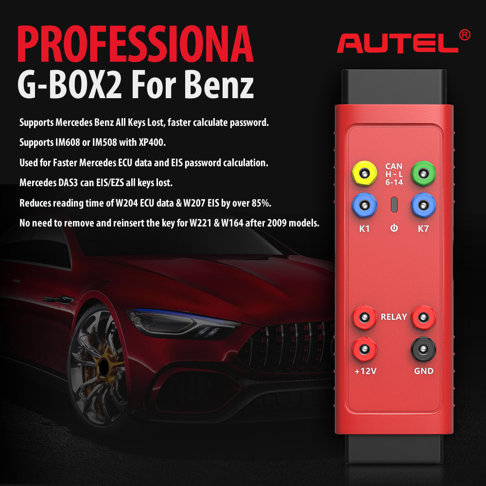 autel gbox2 professional all key lost for Benz