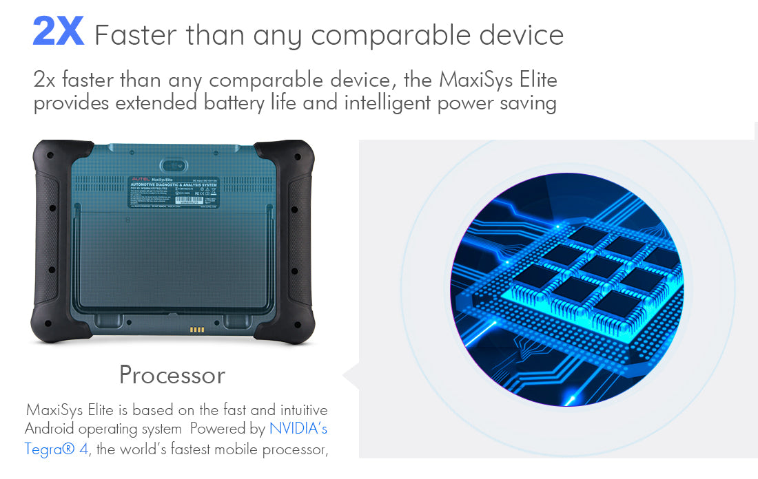 Autel Maxisys elite 2x Faster Processor