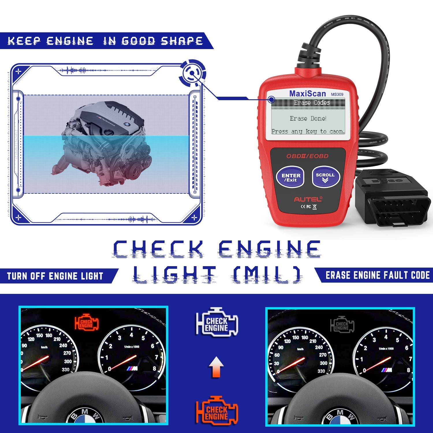 Retrieve Codes & Turn Off Check Engine Light