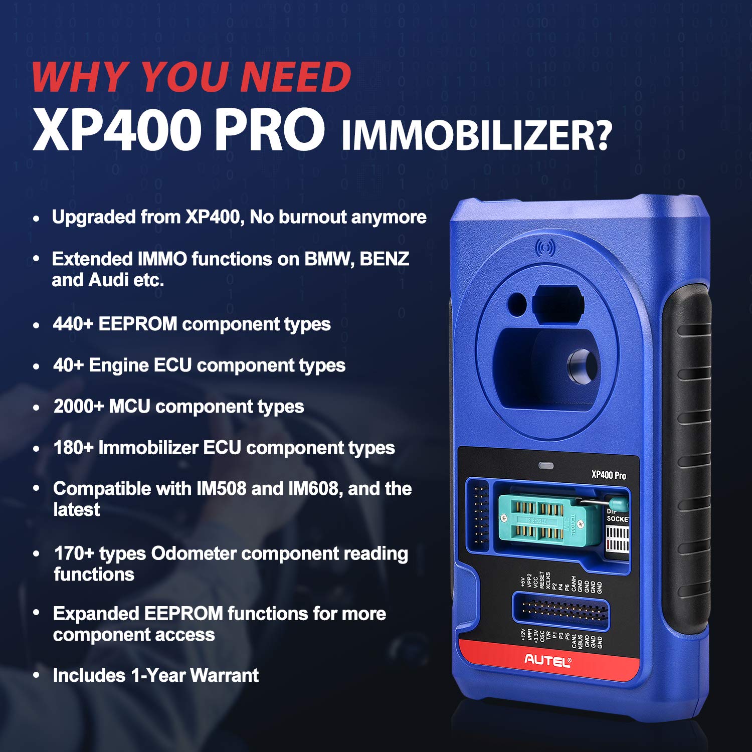 Autel XP400 PRO for IM508, IM508S, IM608, IM608 Pro, IM608 II/IM608S II/IM608 PRO II, Upgraded Ver. of XP400