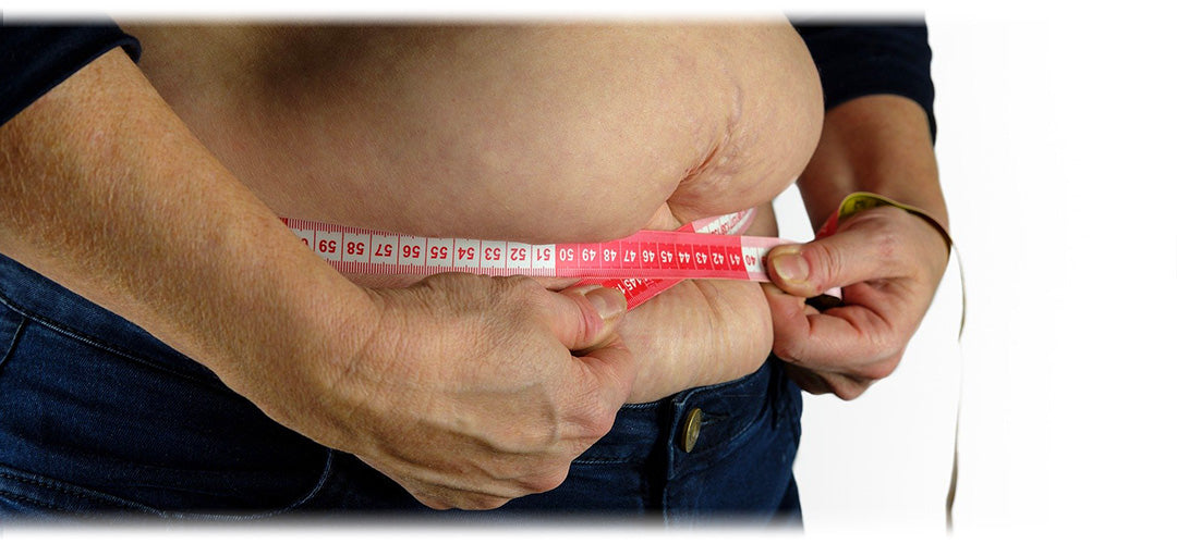 An image of a person with a large belly, symbolising obesity or weight gain.