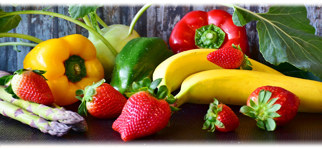 The image suggests the topic of consuming a diet rich in fruits and vegetables.