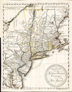 Vintage Map of United State - Special Karte von den Mittleren Brittischen Colonien in Nord Amerika., 1778