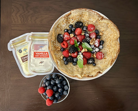 Classic crepe pancakes with berries- PureXtracts