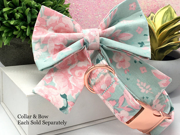 girly dog collars with bows