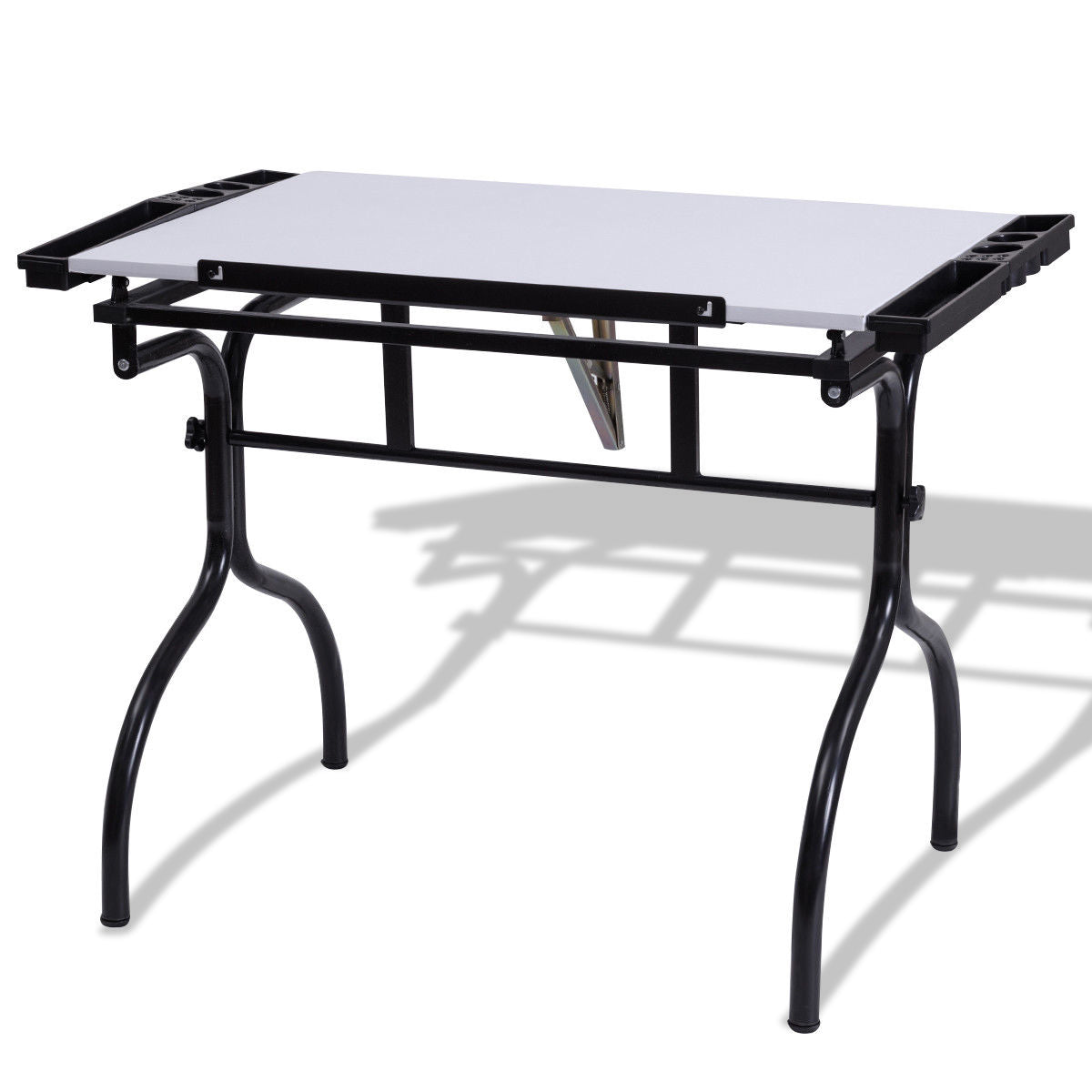 Drafting Table Tiltable Drawing Desk Reclining Tabletop Combo Set