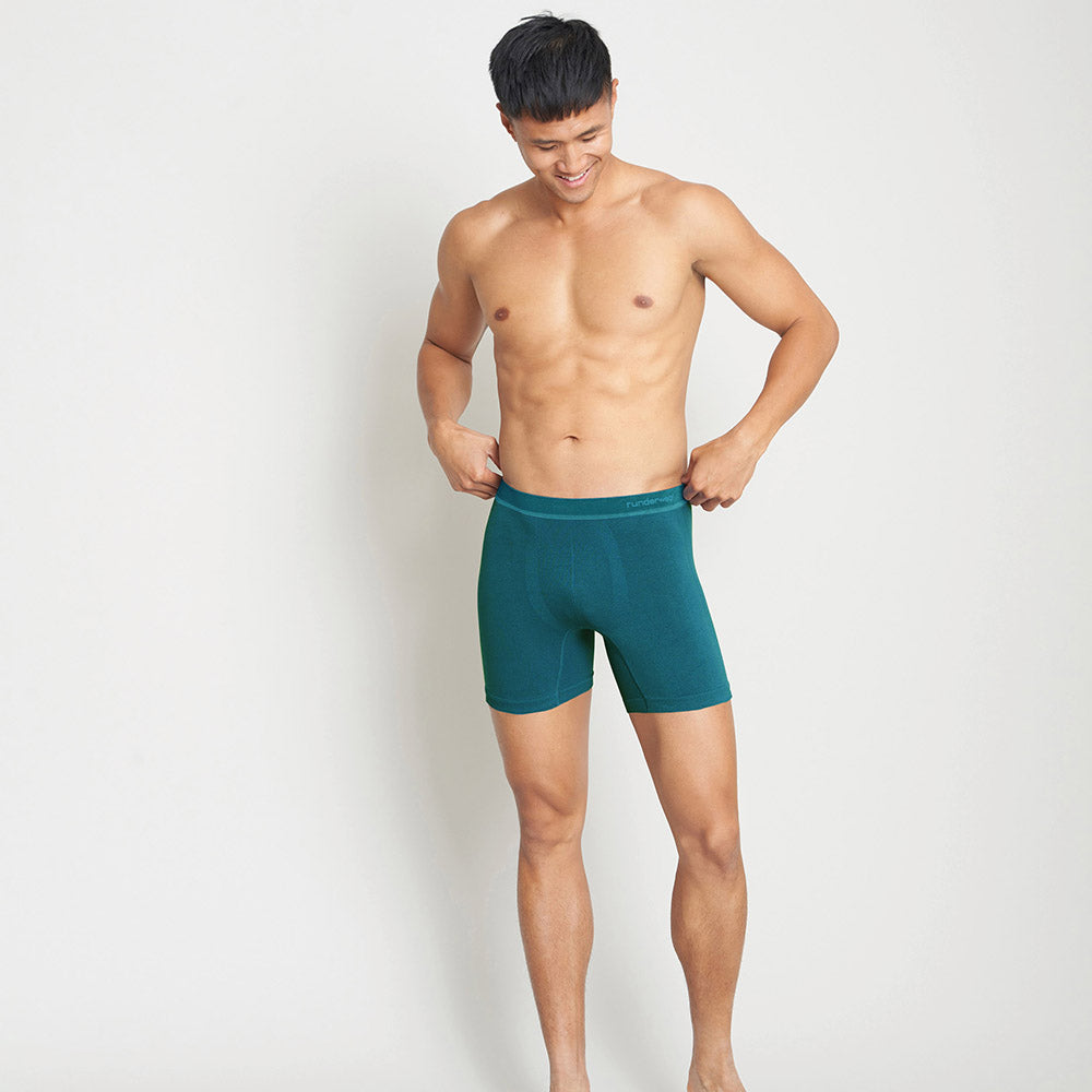 Men's Running Boxer Shorts - Teal