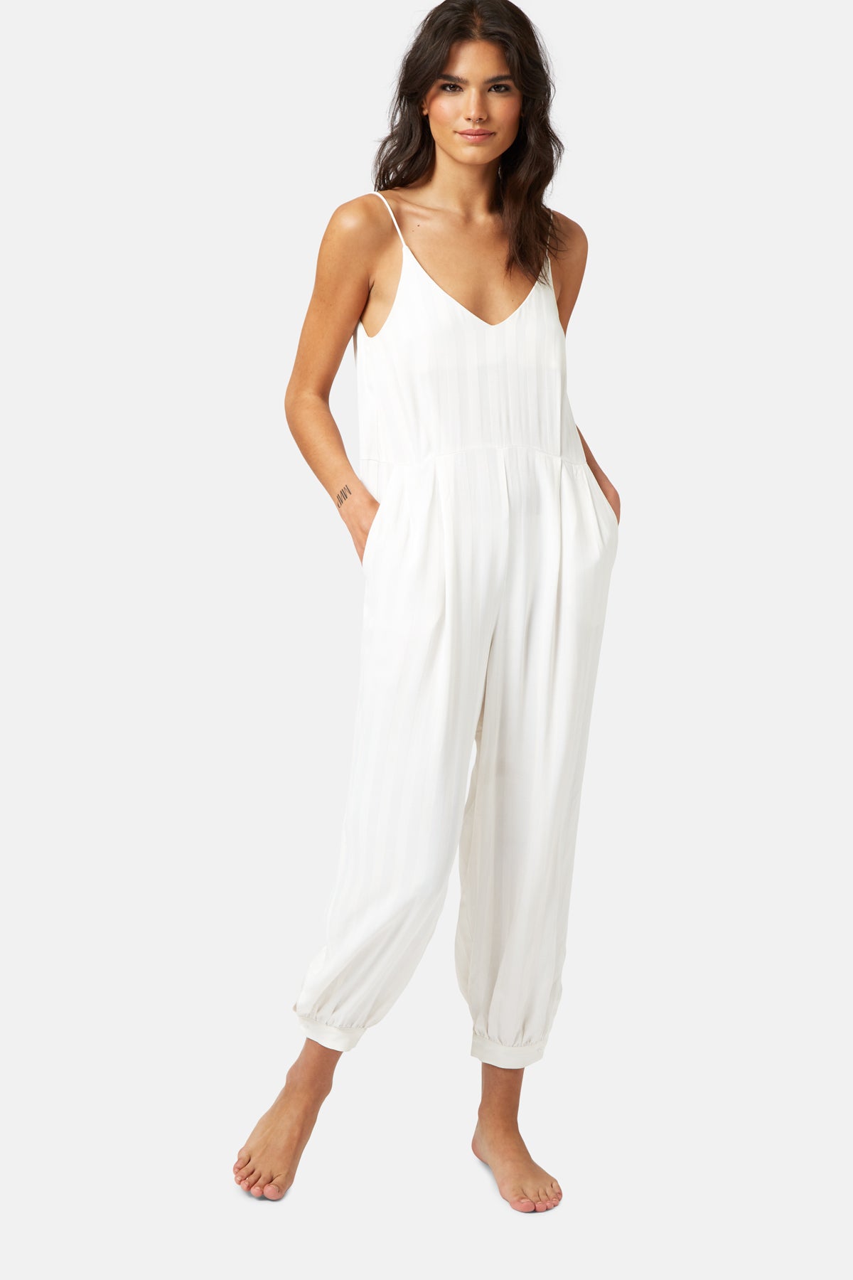 Telling Stories Jumpsuit in White