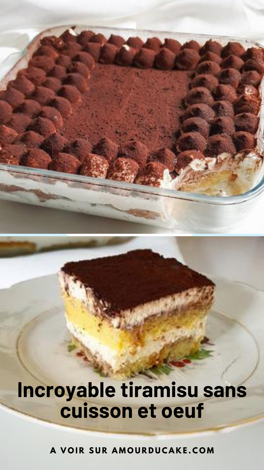 Mon Tiramisu Sans Cuisson Avec Une Creme Sans Oeuf Amourducake