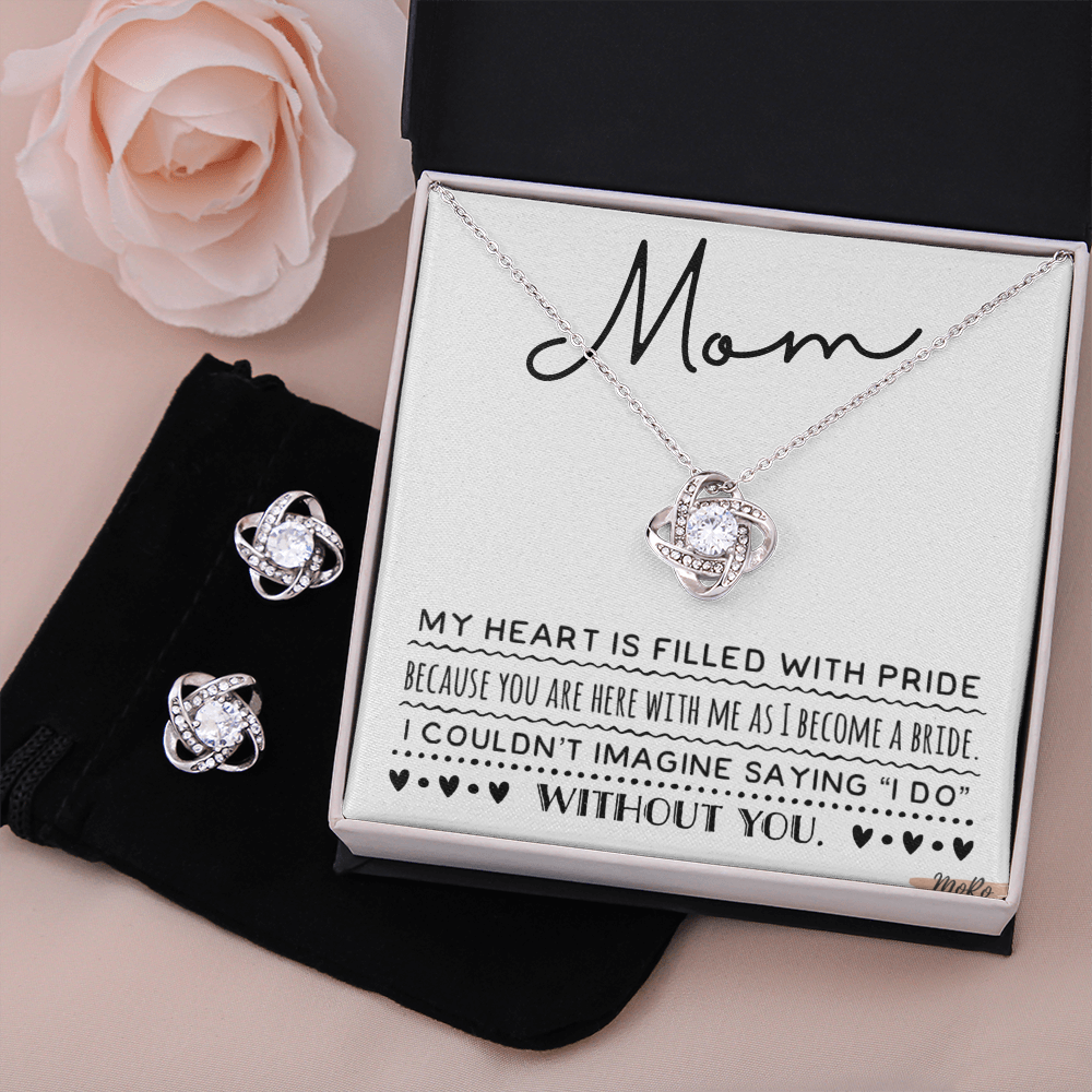 Gift For Brides Mother From Daughter-I love You Mom Necklace