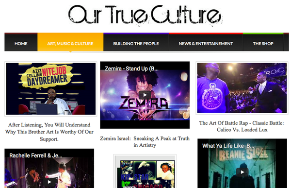 Zemira Israel featured on Our True Culture's Homepage & BLOG