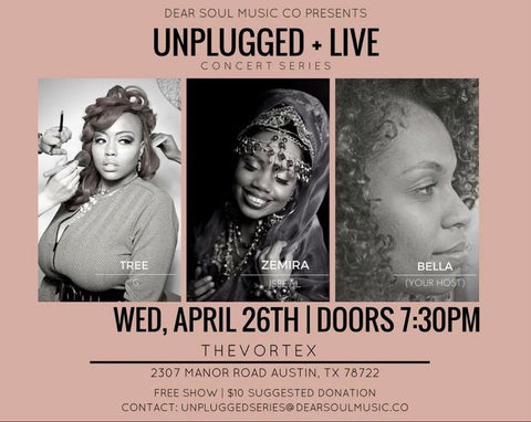 Zemira Israel show hosted by Dear Soul Music Co Live and Unplugged with artist Tree G