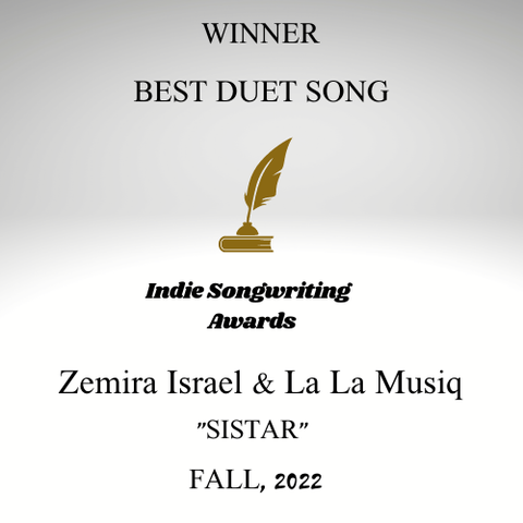 Zemira Israel and La La Musiq win The Indie Songwriting Awards for Fall 2022