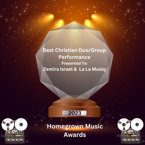 Zemira Israel wins Homegrown Music Awards for Best Christian Duo Group
