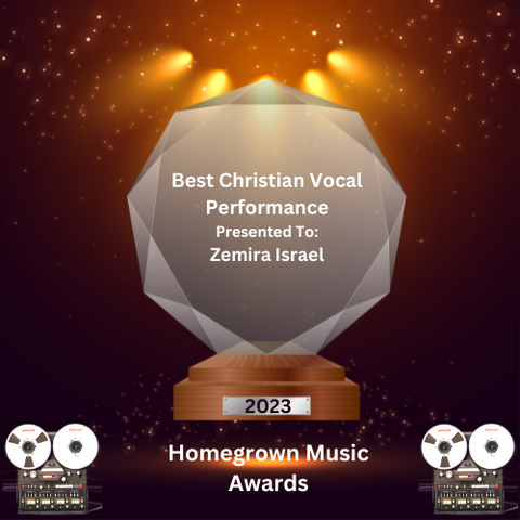Zemira Israel wins Homegrown Music Awards for Best Christian Vocalist
