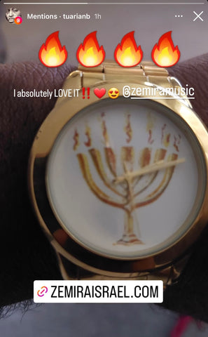 Iyob Ben Yahu buys Zemira Israel's gold watch