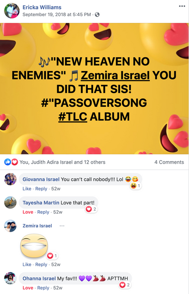 Zemira Israel's TLC album testimony