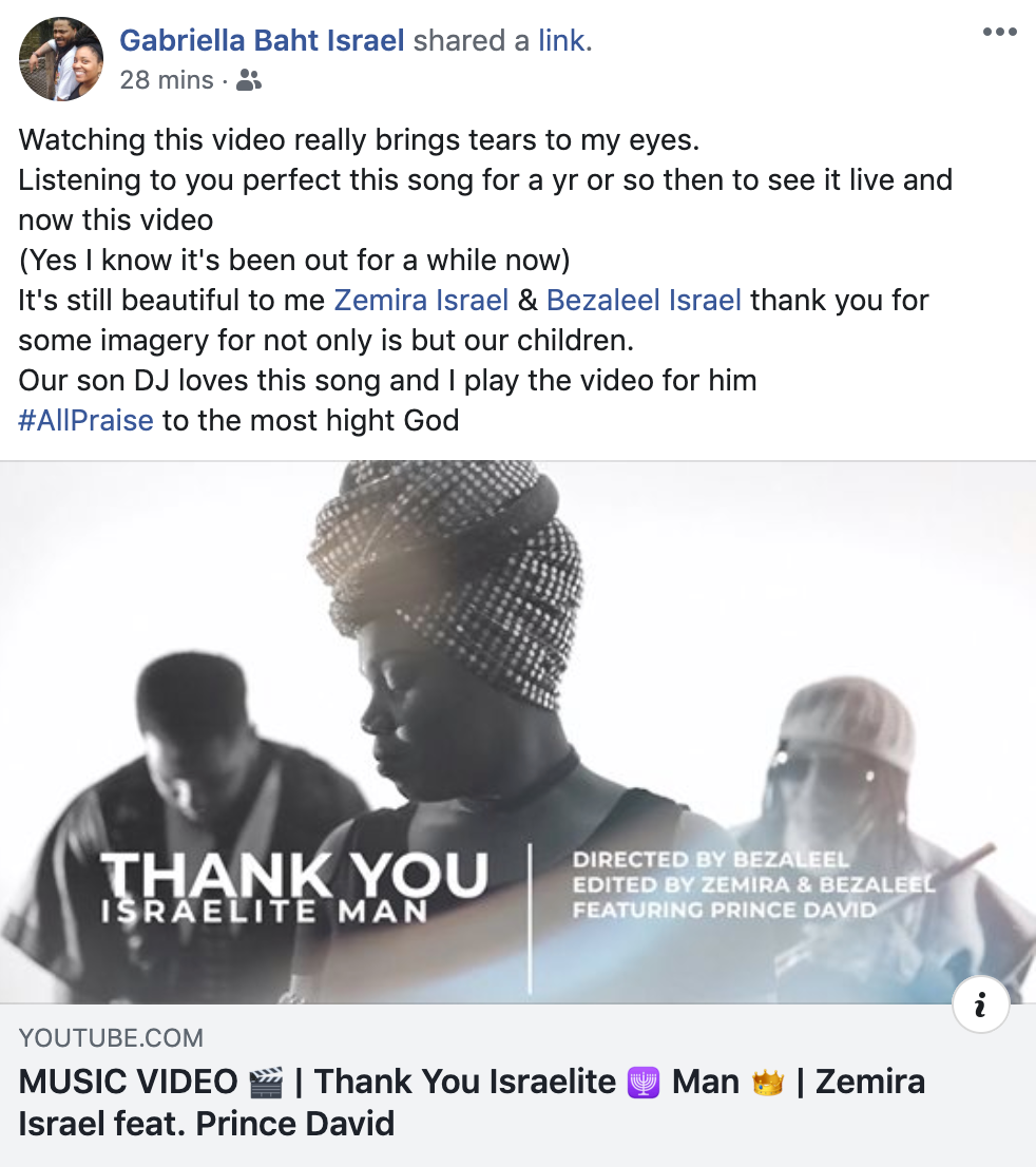 Zemira Israel Thank You Israelite Man music video review