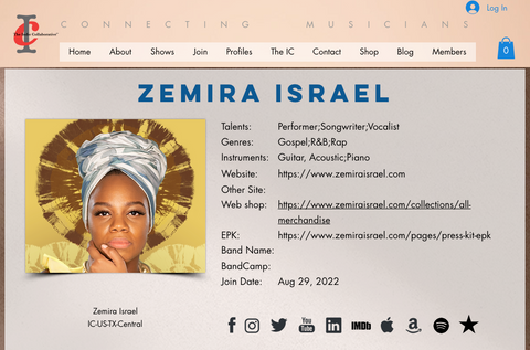 The Indie Collaborative member Zemira Israel