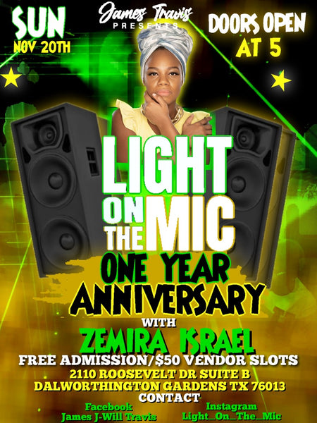 Zemira Israel performs at Light on The Mic one year anniversary