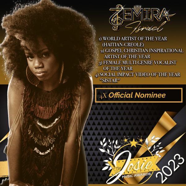 Zemira Israel is an official 2023 Josie Music Awards 4x nominee