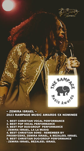 Zemira Israel is a Rampage Music Awards 5x nominee