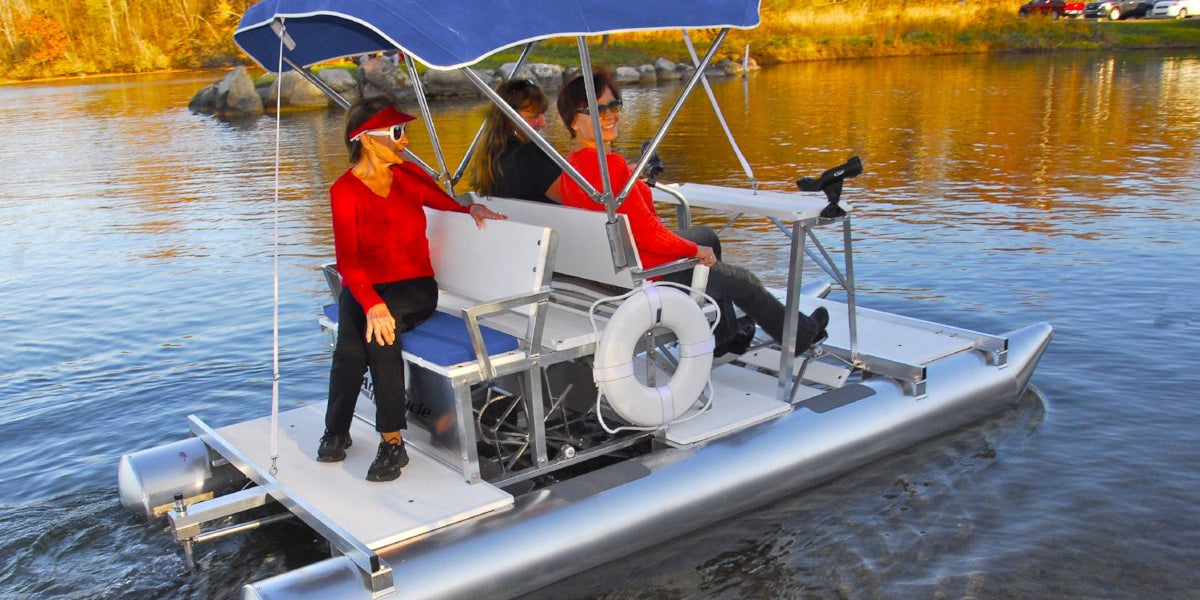 Aqua Cycle II Pontoon Paddle Boat | Pond King â€