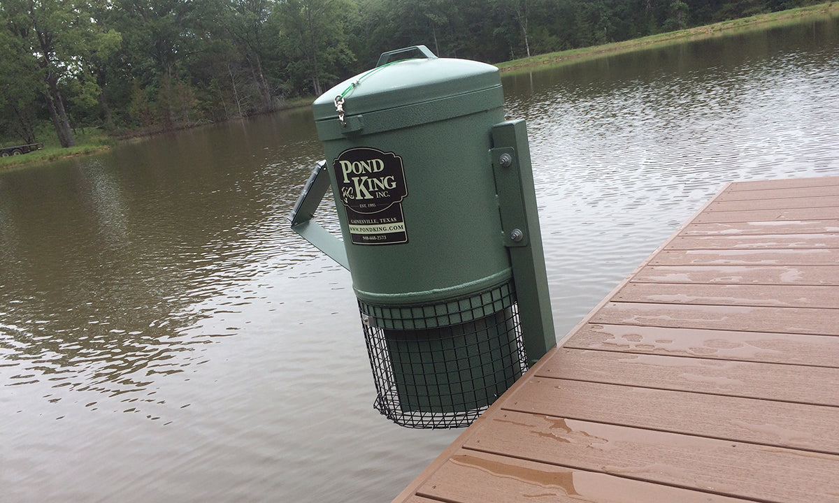 automatic fish feeder for dock