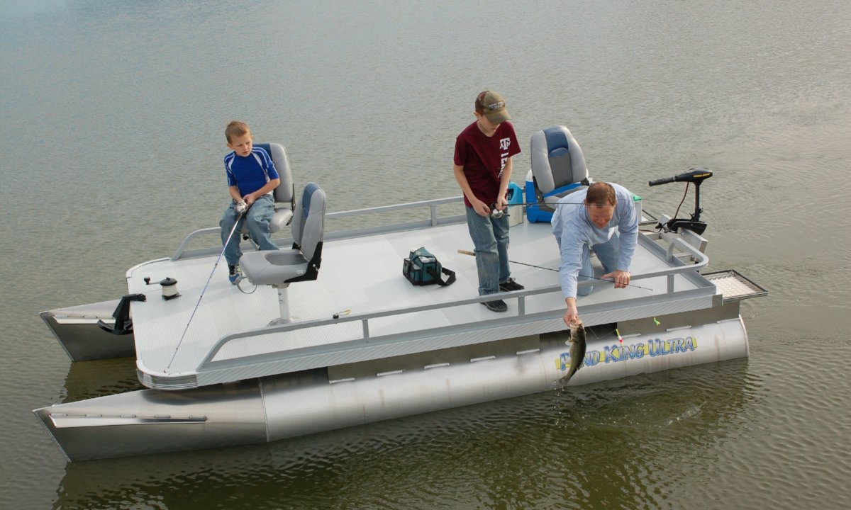 The Original Pond King Small Pontoon Boat | Pond King 