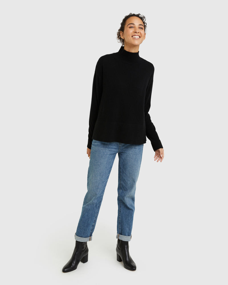 The $79 Mongolian Cashmere High Mockneck Sweater – Last Brand