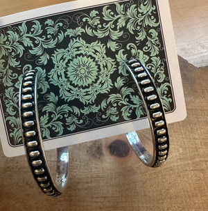 Western Bubble hoop earring - Cross H Tack & Decor