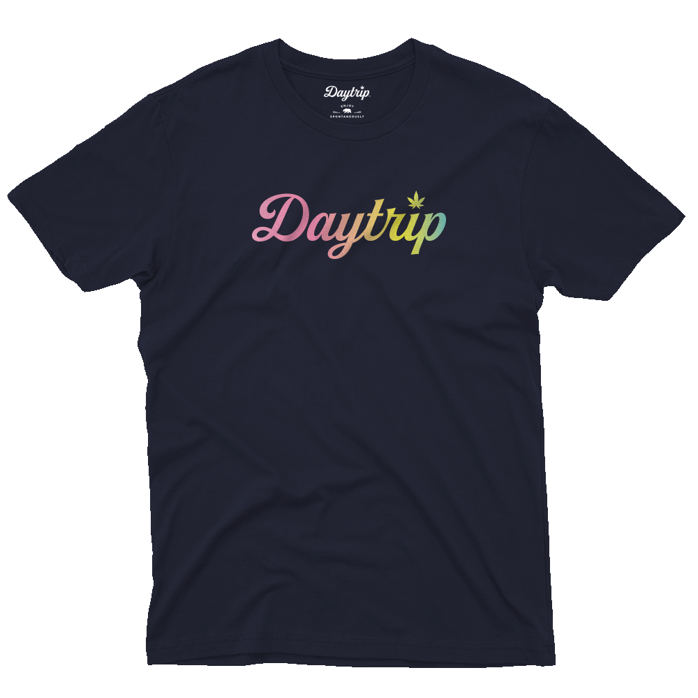 Swirl Script Tee - Navy - Daytrip Beverages product image